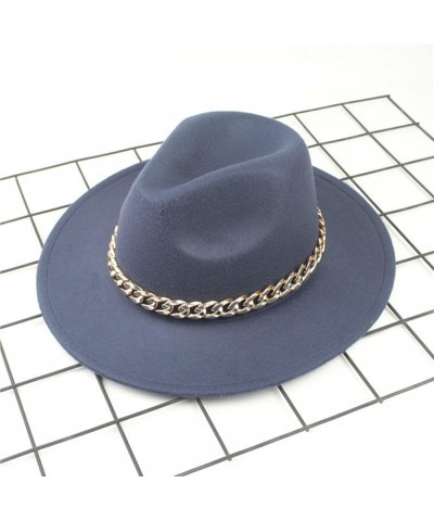 Fashionable Fedora Fedoras Men Wide for Women Dress Hat Women's and Hats Baseball Caps Casual Cap Navy 4 $9.67 Fedoras