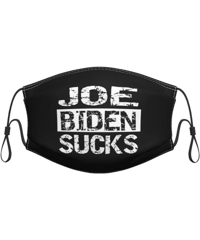 Face Mask Joe Biden Sucks Funny Anti-Biden Dust Mask Breathable Adjustable Reusable Windproof Cover Black $12.46 Balaclavas