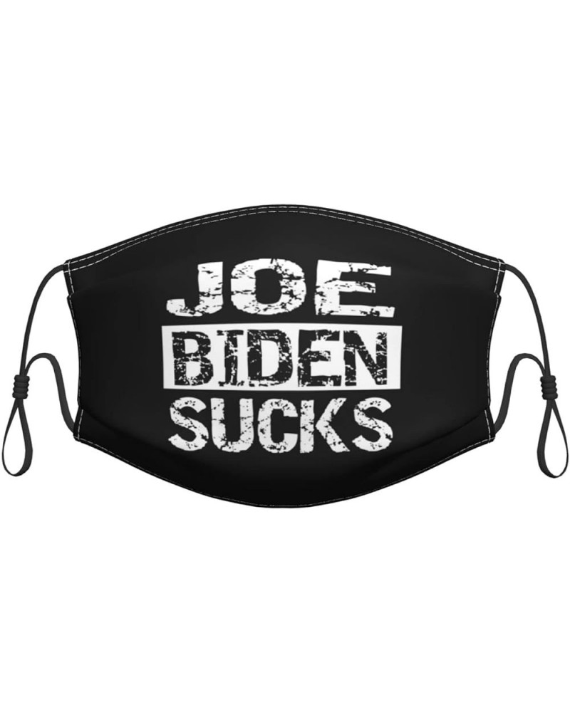 Face Mask Joe Biden Sucks Funny Anti-Biden Dust Mask Breathable Adjustable Reusable Windproof Cover Black $12.46 Balaclavas