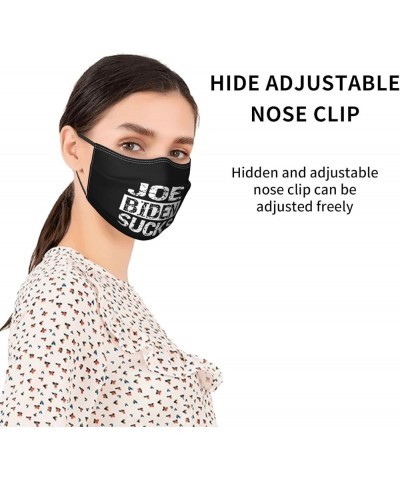 Face Mask Joe Biden Sucks Funny Anti-Biden Dust Mask Breathable Adjustable Reusable Windproof Cover Black $12.46 Balaclavas