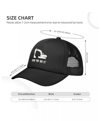 I Dig You Construction Mesh Back Hat for Men Women Adjustable Funny Baseball Cap Black Sun Hat Black $10.91 Sun Hats