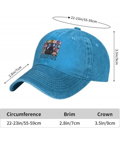 Washed Cowboy Baseball Cap Snapback Hats Adjustable Hip Hop Hats Dad Hat Trucker Hats for Women Men Black Blue $10.19 Basebal...