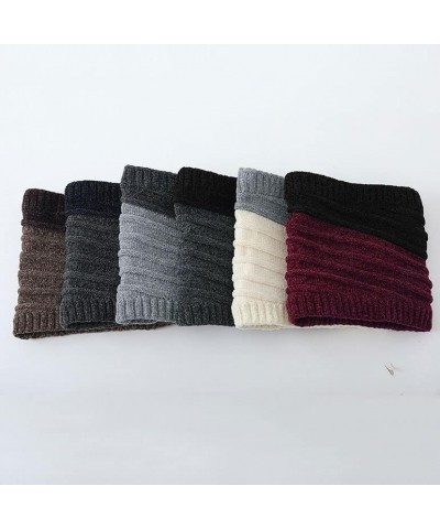 Gaiter Neck Warmer Men Fleece Neck Gaiter Women Scarf Winter Double Layer Thick Knit Circle Loop Scarf Warm Wine $9.85 Scarves