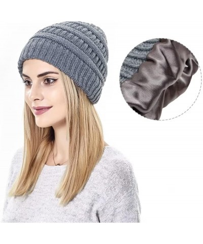 Womens Winter Beanie Hat Cable Knit Beanie Soft Slouchy Warm Hat Winter Knitted Cap Skull Cap for Women Girls Dark Grey $13.1...