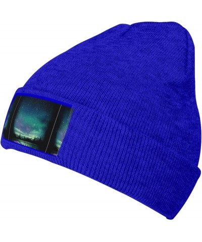 Celestial Night Sky Print Leisure Knitted Hat Warm Hat for Men Women & Kids& Elastic Daily Hat Beanie Cap Blue $8.65 Skullies...