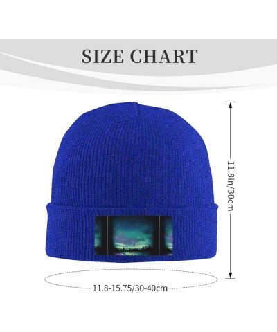 Celestial Night Sky Print Leisure Knitted Hat Warm Hat for Men Women & Kids& Elastic Daily Hat Beanie Cap Blue $8.65 Skullies...