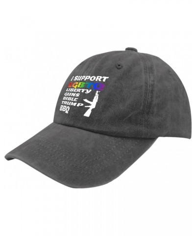 LGBTQ Guns Bible Trump BBQ Hat Mens Running Hat Pigment Black Sun Hat Men Gifts for Women Baseball Caps $12.94 Baseball Caps