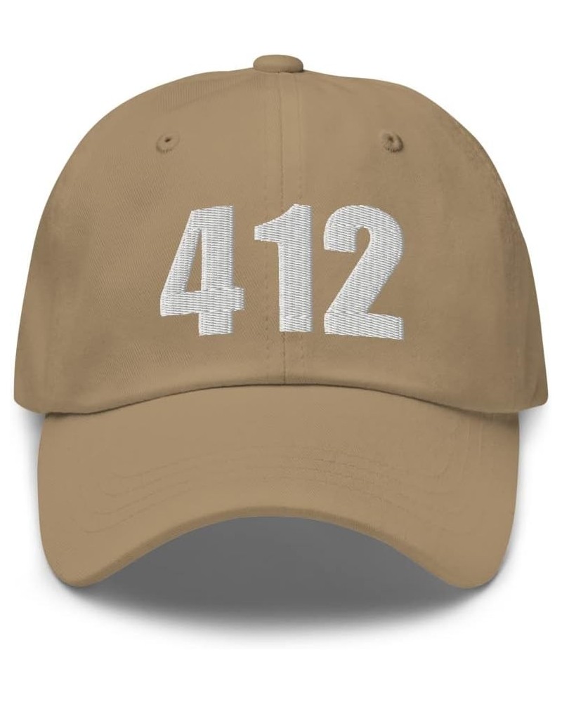 412 Hat Pittsburgh PA Hat Mobile Telephone Area Code 412 Dad Cap Embroidered Dad Hat Baseball Cap Khaki $19.95 Baseball Caps