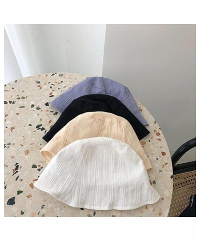 Bucket Hats Women Lightweight Cozy Cotton Thin Fisherman Hat Spring Summer Vertical Strip Solid Color Basin Hat Grey Purple $...