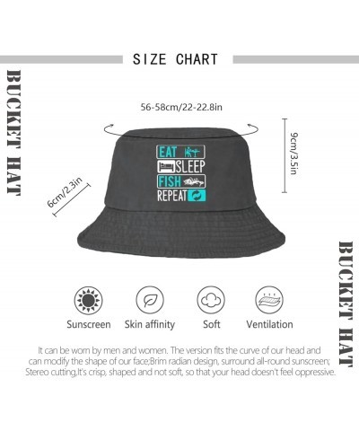 Fish Blue Man Bucket Hats Bucket Hat Funny Men Hat Fishing Accessories for Dance Must Haves Wash Black $10.70 Bucket Hats