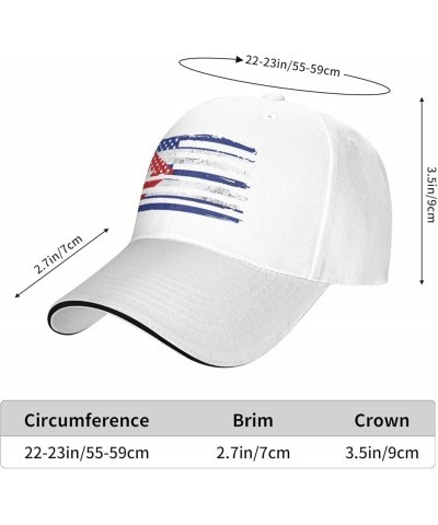 Cuba Flag Cuban Baseball Cap White $9.02 Baseball Caps