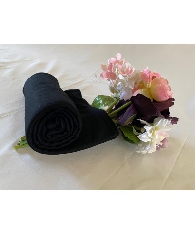 Premium Soft Stretch Silk Like Jersey Hijab Scarf for Women Long Head Wrap Tie for Women Lightweight Shayla Black $10.56 Scarves