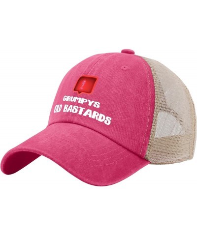 Warning Grumpys Old Bastards Trucker hat River hat AllBlack Womens hat Gifts for Daughter Beach Hats Rose Red02 $12.31 Cowboy...