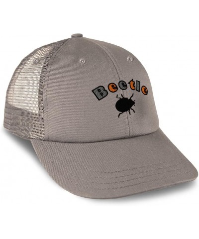 Custom Custom Trucker Hat Baseball Cap Beetle Insects Nature Cotton Biology Dad Hats for Men & Women Grey Design Only $15.80 ...