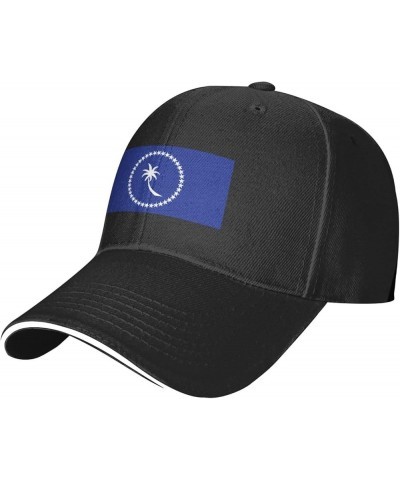 Flag of Chuuk Baseball Cap for Men Women Outdoor Adjustable Dad Hat Black $13.24 Baseball Caps