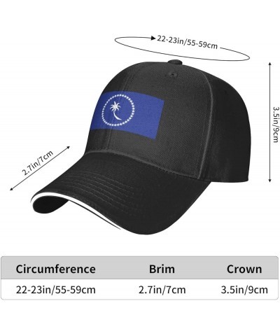 Flag of Chuuk Baseball Cap for Men Women Outdoor Adjustable Dad Hat Black $13.24 Baseball Caps