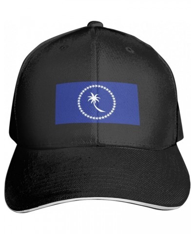 Flag of Chuuk Baseball Cap for Men Women Outdoor Adjustable Dad Hat Black $13.24 Baseball Caps