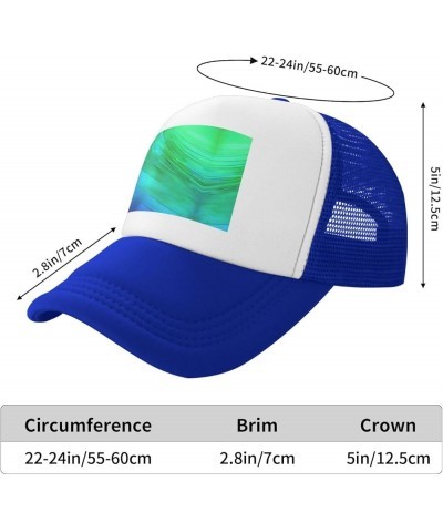 Teal Blue Pattern Dad Golf Hats,Mesh Baseball Cap,Adjustable Polo Hat for Men Women,Sport Hat Blue $14.16 Baseball Caps