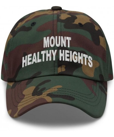 Mount Healthy Heights Ohio Hat Mount Healthy Heights OH Cap Embroidered Dad Hat Adjustable Strap Closure Unisex Green Camo $2...