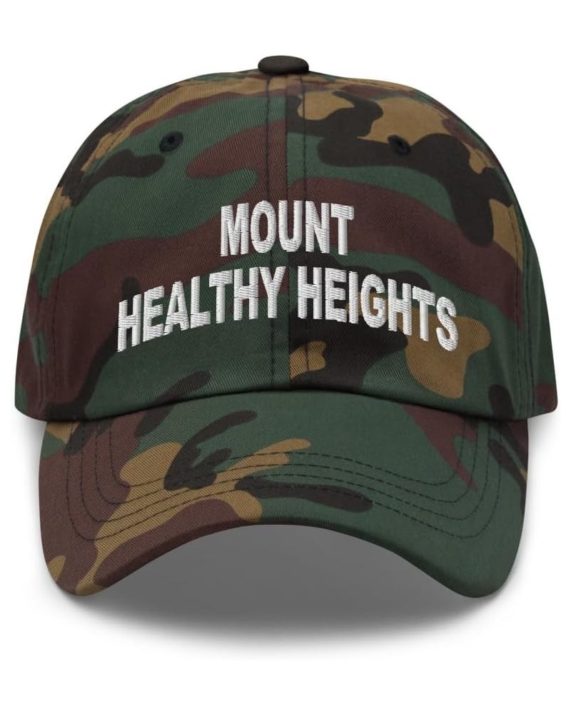 Mount Healthy Heights Ohio Hat Mount Healthy Heights OH Cap Embroidered Dad Hat Adjustable Strap Closure Unisex Green Camo $2...