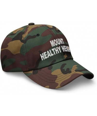 Mount Healthy Heights Ohio Hat Mount Healthy Heights OH Cap Embroidered Dad Hat Adjustable Strap Closure Unisex Green Camo $2...