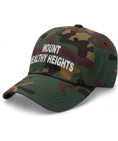 Mount Healthy Heights Ohio Hat Mount Healthy Heights OH Cap Embroidered Dad Hat Adjustable Strap Closure Unisex Green Camo $2...