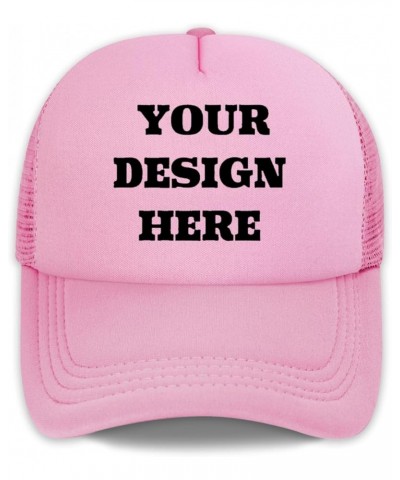 Custom Baseball Cap Bulk Custom Trucker Hats for Men Women,Design Your Own Baseball Hat 3-pink $7.63 Sun Hats