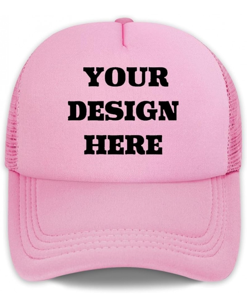 Custom Baseball Cap Bulk Custom Trucker Hats for Men Women,Design Your Own Baseball Hat 3-pink $7.63 Sun Hats