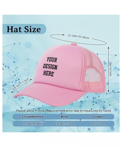 Custom Baseball Cap Bulk Custom Trucker Hats for Men Women,Design Your Own Baseball Hat 3-pink $7.63 Sun Hats