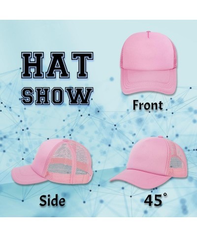 Custom Baseball Cap Bulk Custom Trucker Hats for Men Women,Design Your Own Baseball Hat 3-pink $7.63 Sun Hats