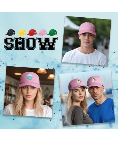 Custom Baseball Cap Bulk Custom Trucker Hats for Men Women,Design Your Own Baseball Hat 3-pink $7.63 Sun Hats