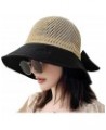 Foldable Sun Hats for Women Roll Up Large Brim Fedora Summer Beach Sun Hat Women Personalized Straw Hat A-black $3.76 Sun Hats