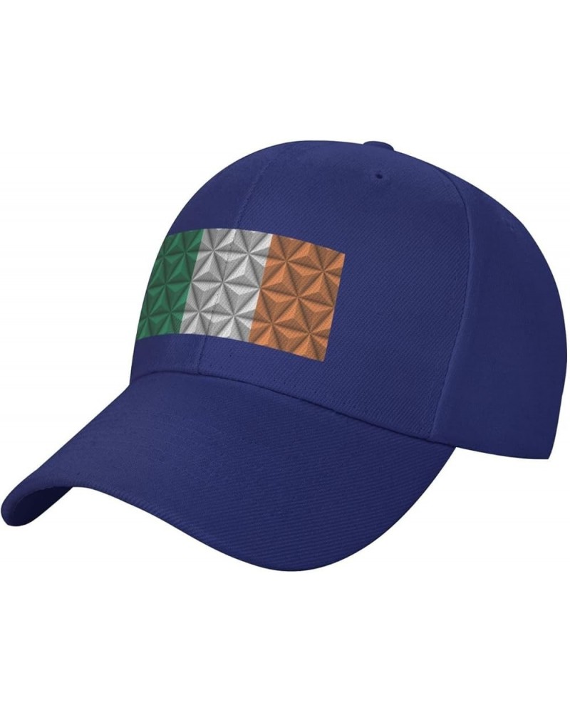 Adjustable Flag of Ireland with Polygon Effect Baseball Cap Women Men Hat Truck Driver Baseball Caps Sun Hats Blue $12.93 Bas...