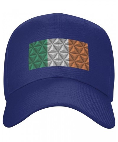 Adjustable Flag of Ireland with Polygon Effect Baseball Cap Women Men Hat Truck Driver Baseball Caps Sun Hats Blue $12.93 Bas...