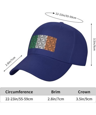 Adjustable Flag of Ireland with Polygon Effect Baseball Cap Women Men Hat Truck Driver Baseball Caps Sun Hats Blue $12.93 Bas...