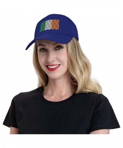 Adjustable Flag of Ireland with Polygon Effect Baseball Cap Women Men Hat Truck Driver Baseball Caps Sun Hats Blue $12.93 Bas...