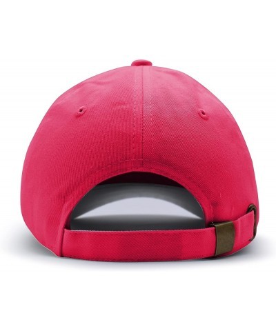 UFO Baseball Cap Embroidered Cotton Dad Hat - Area 51 Hot Pink $9.59 Baseball Caps