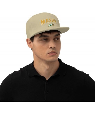 George Mason Patriots Hats for Men Flat Bill Fitted Caps Hiphop Rap Adjustable Baseball Trucker Dad Hat Natural $9.83 Basebal...