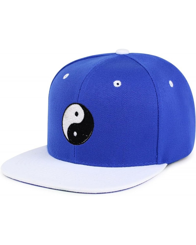 Ying Yang Hip-Hop Snapback Hat Embroidered Baseball Cap Asian Meditation 28. Blue/White $13.24 Baseball Caps