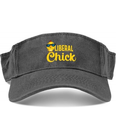 Liberal Chickk Sun Visor Cap Sun Visors for Men Golf Hats with Designs Midterm Elections Running Hat Allblack $7.83 Visors