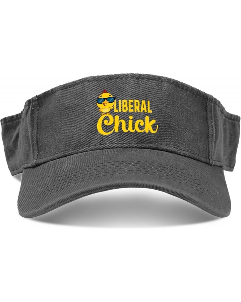 Liberal Chickk Sun Visor Cap Sun Visors for Men Golf Hats with Designs Midterm Elections Running Hat Allblack $7.83 Visors