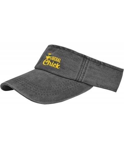 Liberal Chickk Sun Visor Cap Sun Visors for Men Golf Hats with Designs Midterm Elections Running Hat Allblack $7.83 Visors