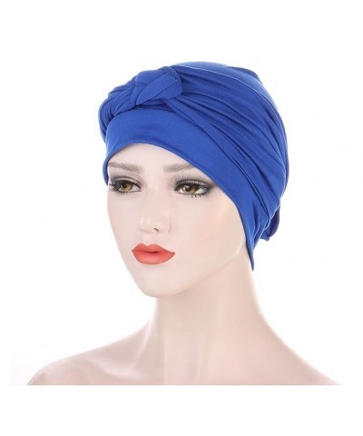 Sun Cap for Ladies Bohemian Headwear Wrap Ethnic Head Cover Hat Cap Braid Turban Pre-Tied Hair (Orange, One Size) One Size Bl...