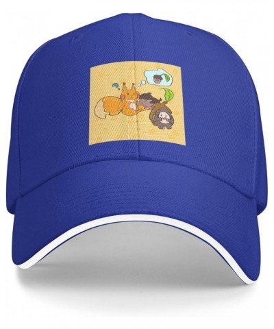 Sunflower Seed Squirrel Pattern Casual General Baseball Cap Black : Comfortable, Light Blue $13.28 Baseball Caps