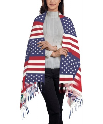 US Costa Rica America Flag Scarf for Women Winter Warm Travel Silk Scarves $18.88 Scarves