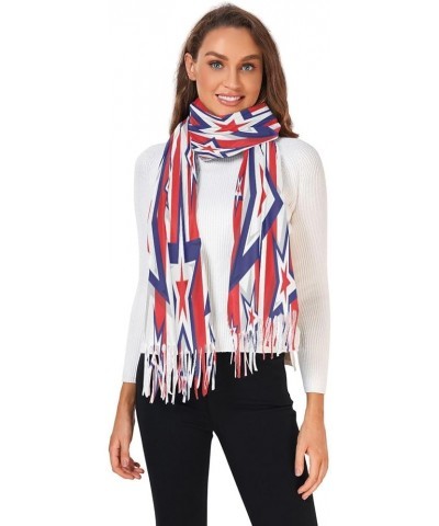 Usa Stars Red Scarfs for Women Warm Shawl Wrap Fourth Of July Cashmere Fashion Long Lightweight Pattern 1 $18.27 Scarves