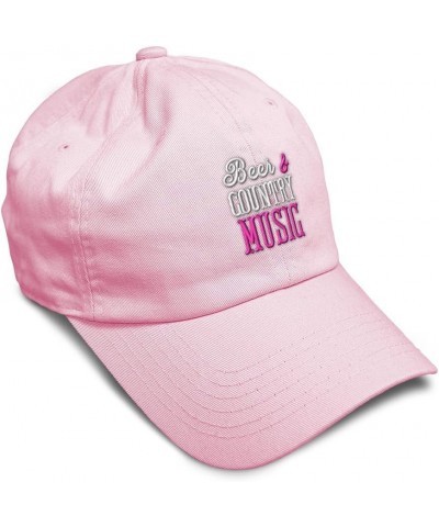 Soft Baseball Cap Beer & Country Music Cotton Dad Hats for Men & Women Soft Pink $11.76 Baseball Caps