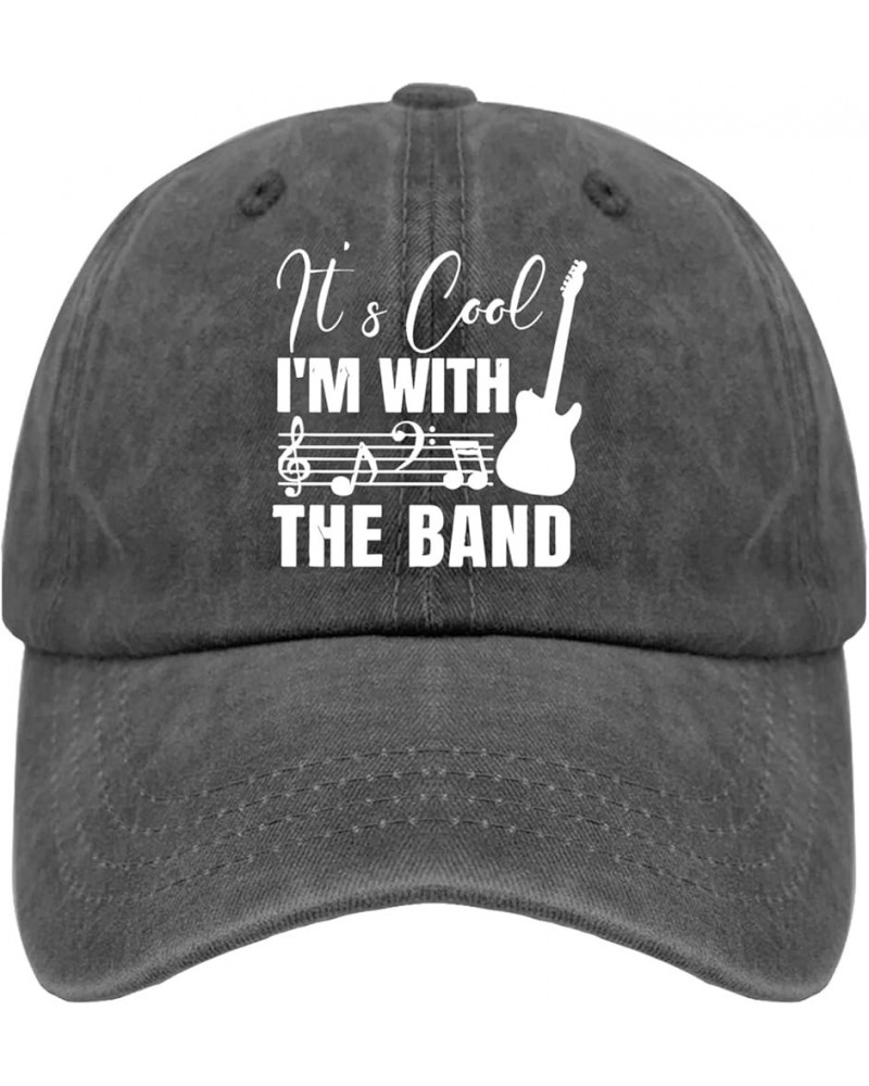 It's Cool I'm with The Band caps Men Cap Pigment Black Womens Sun hat Gifts for Grandma Baseball Hats Pigment Black $12.17 Bu...