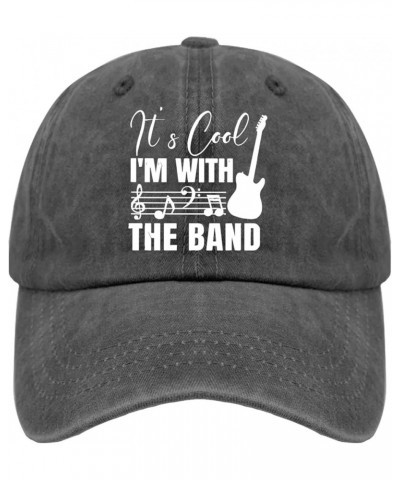 It's Cool I'm with The Band caps Men Cap Pigment Black Womens Sun hat Gifts for Grandma Baseball Hats Pigment Black $12.17 Bu...