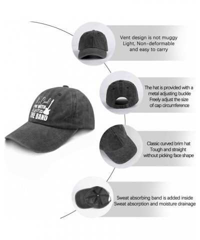 It's Cool I'm with The Band caps Men Cap Pigment Black Womens Sun hat Gifts for Grandma Baseball Hats Pigment Black $12.17 Bu...